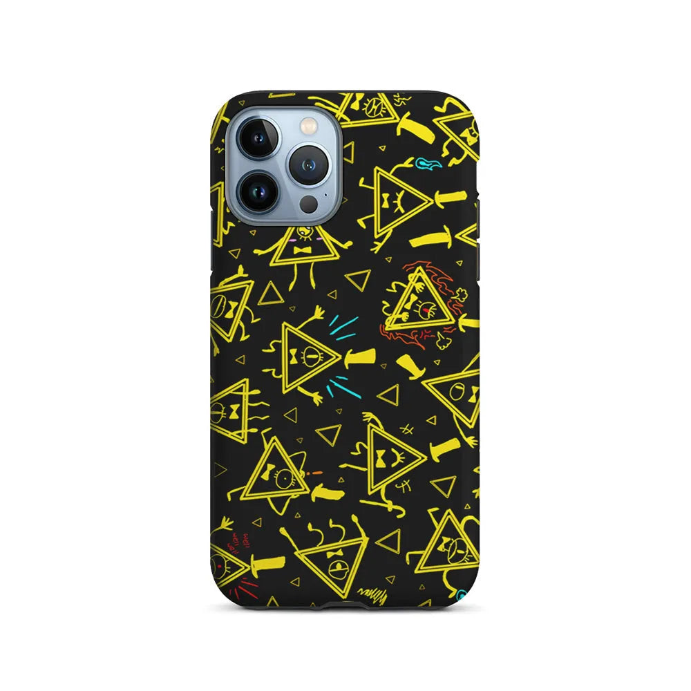 Bill Cipher Gravity Falls Doodle iPhone 13 Pro Case-2 in 1 Tough Case-Xtracase