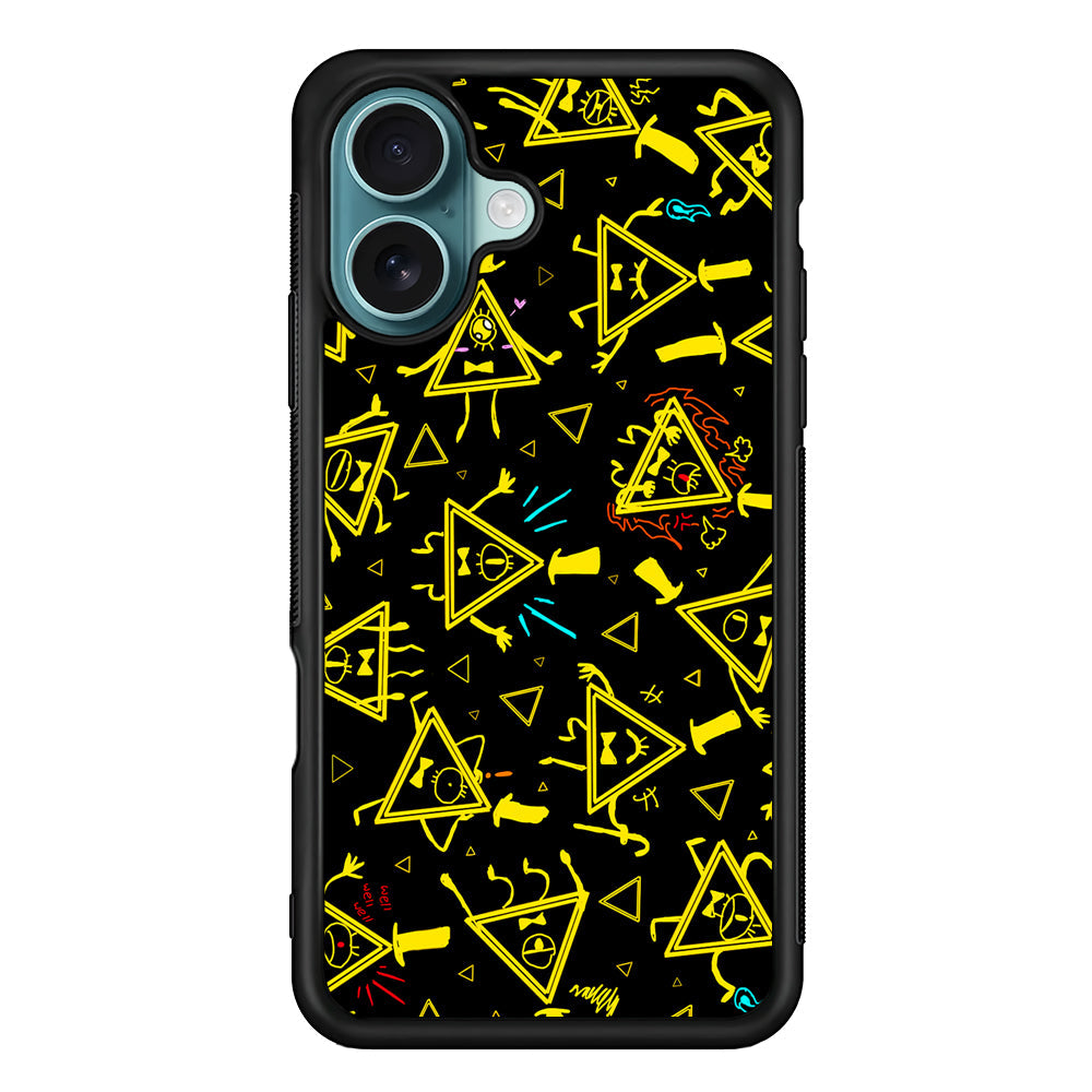 Bill Cipher Gravity Falls Doodle iPhone 16 Plus Case - Xtracase