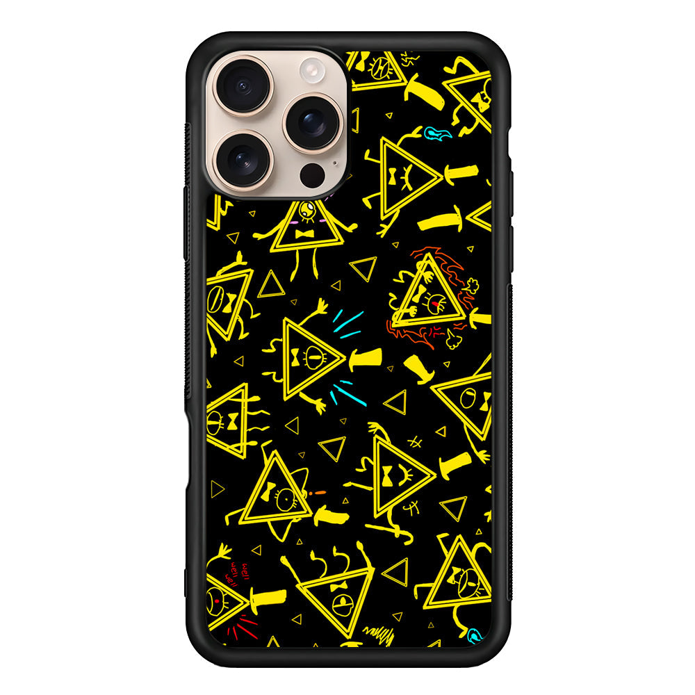 Bill Cipher Gravity Falls Doodle iPhone 16 Pro Max Case - iPhone 16 Pro Max