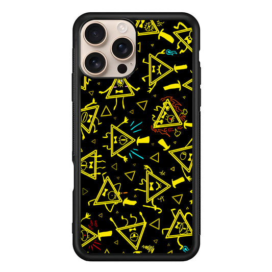 Bill Cipher Gravity Falls Doodle iPhone 16 Pro Max Case - iPhone 16 Pro Max
