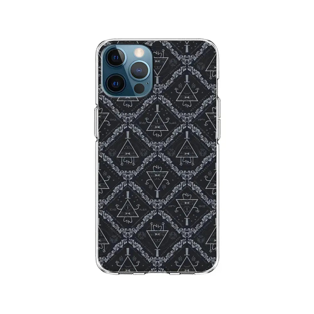 Bill Cipher Gravity Falls Pattern iPhone 15 Pro Max Case-Clear Soft Case-Xtracase