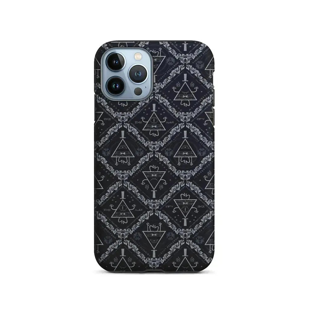 Bill Cipher Gravity Falls Pattern iPhone 15 Pro Max Case-2 in 1 Tough Case-Xtracase