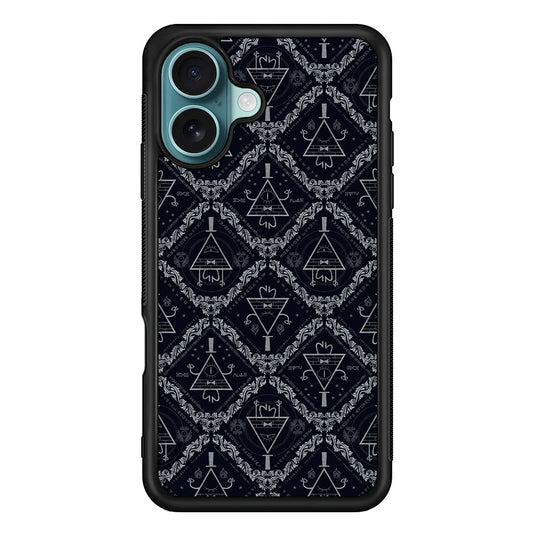 Bill Cipher Gravity Falls Pattern iPhone 16 Plus Case - Xtracase