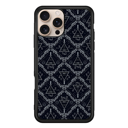 Bill Cipher Gravity Falls Pattern iPhone 16 Pro Case - iPhone 16 Pro