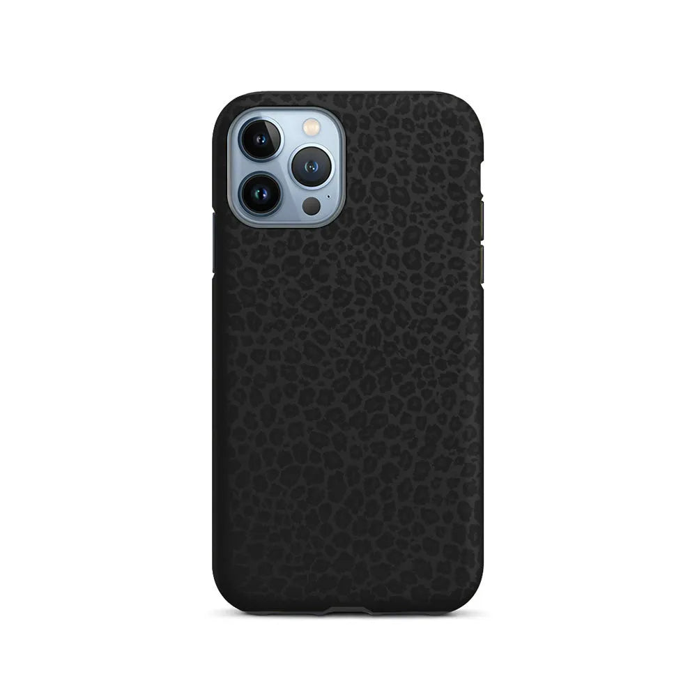 Black Leopard Skin Pattern iPhone 13 Pro Case-2 in 1 Tough Case-Xtracase