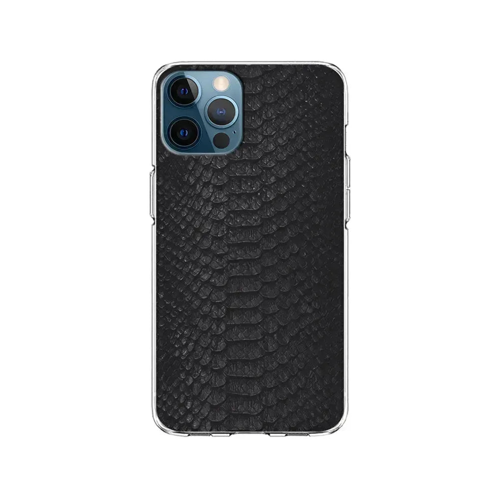 Black Snake Skin Pattern iPhone 15 Pro Max Case-Clear Soft Case-Xtracase
