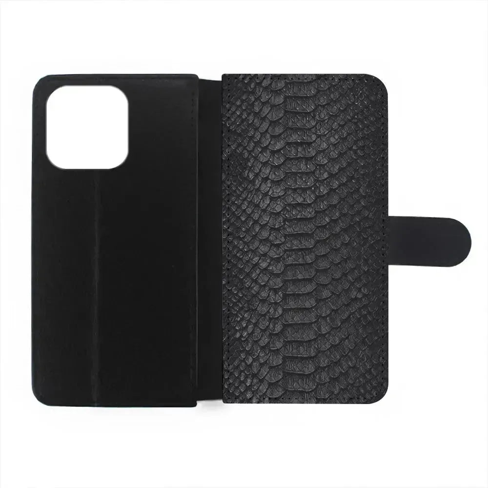 Black Snake Skin Pattern iPhone 13 Mini Case-Flip Wallet Case-Xtracase