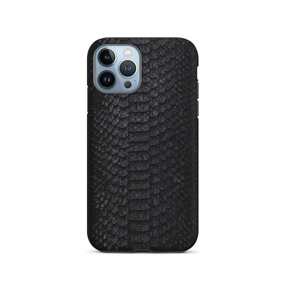 Black Snake Skin Pattern iPhone 13 Pro Case-2 in 1 Tough Case-Xtracase