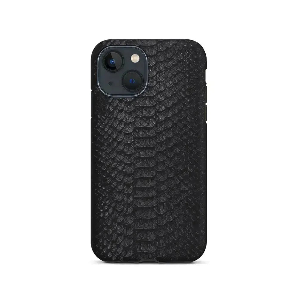 Black Snake Skin Pattern iPhone 13 Mini Case-2 in 1 Tough Case-Xtracase