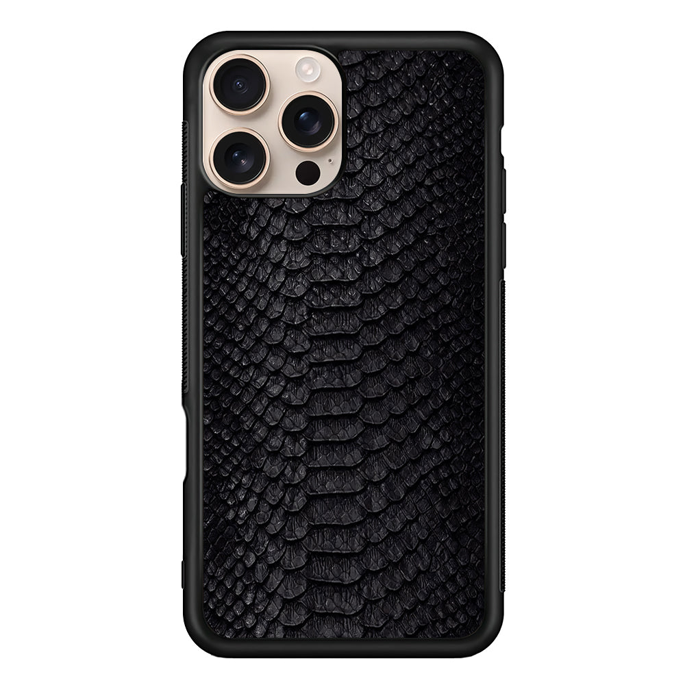 Black Snake Skin Pattern iPhone 16 Pro Case - iPhone 16 Pro