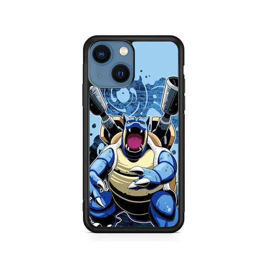 Blastoise Pokemon iPhone 15 Plus Case-Rubber / Black (2D Case)-Xtracase