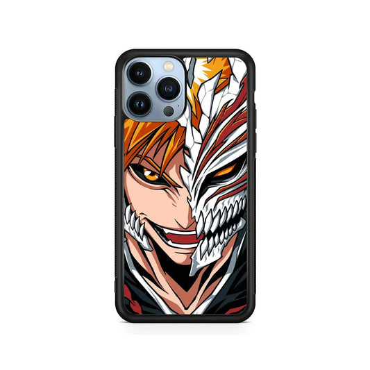 Bleach Ichigo Kurosaki Bankai iPhone 13 Pro Case-Rubber / Black (2D Case)-Xtracase