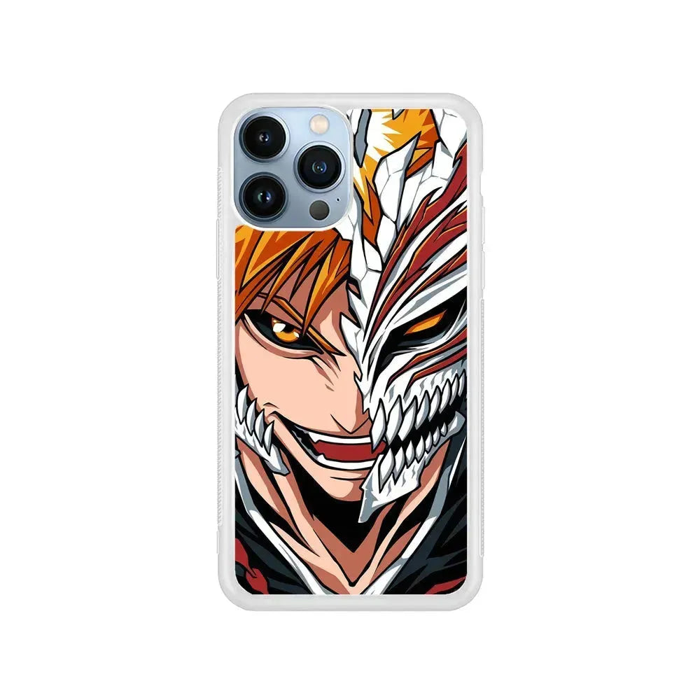 Bleach Ichigo Kurosaki Bankai iPhone 15 Pro Max Case-Rubber / White (2D Case)-Xtracase