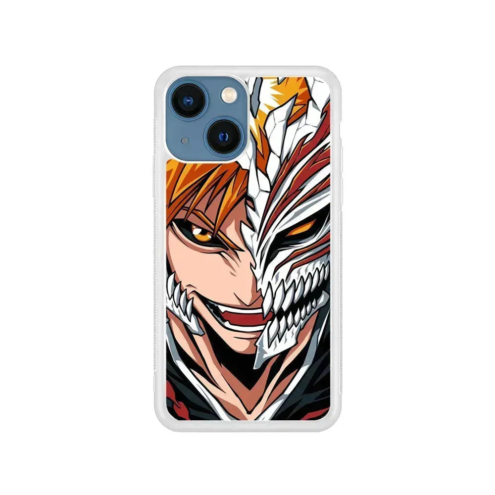 Bleach Ichigo Kurosaki Bankai iPhone 13 Mini Case-Rubber / White (2D Case)-Xtracase