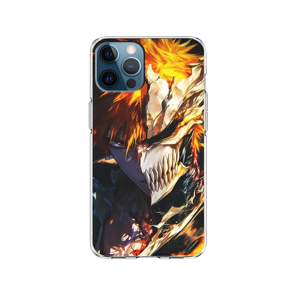 Bleach Ichigo Kurosaki Half Mask iPhone 13 Pro Max Case-Clear Soft Case-Xtracase