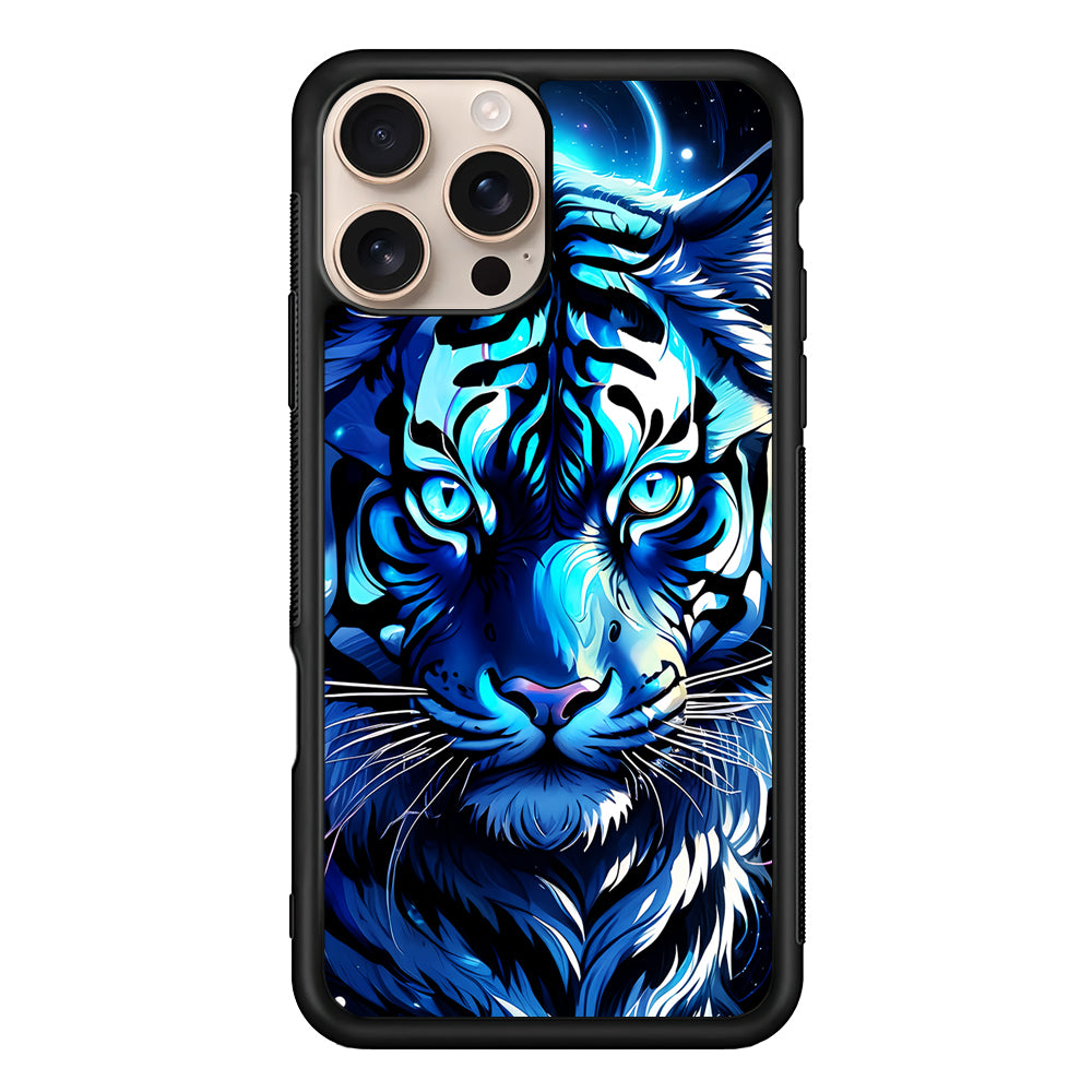 Blue Tiger Head iPhone 16 Pro Case - iPhone 16 Pro