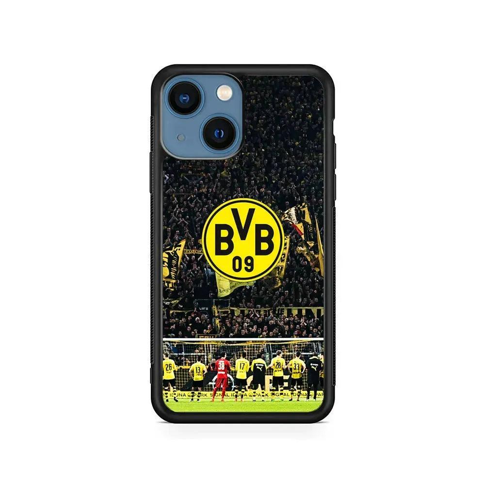 Borussia Dortmund Supporters iPhone 13 Mini Case-Rubber / Black (2D Case)-Xtracase