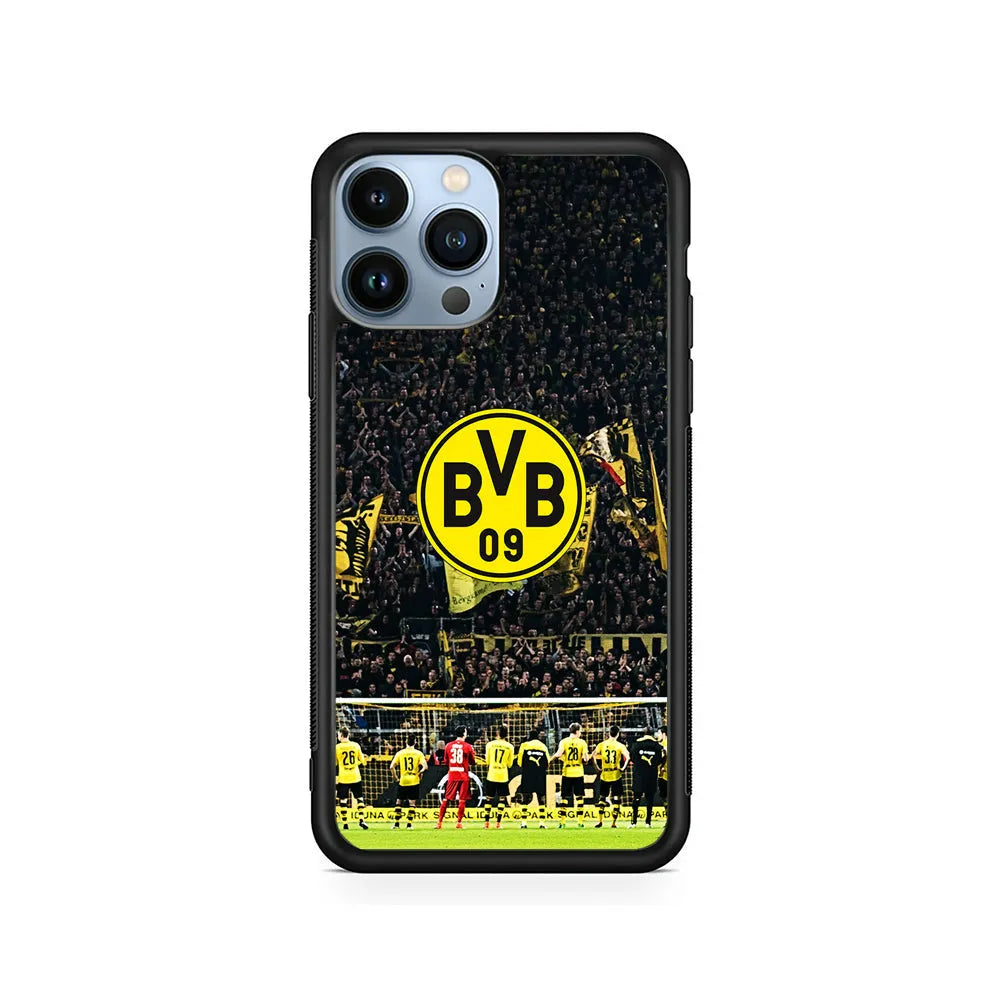 Borussia Dortmund Supporters iPhone 13 Pro Case-Rubber / Black (2D Case)-Xtracase