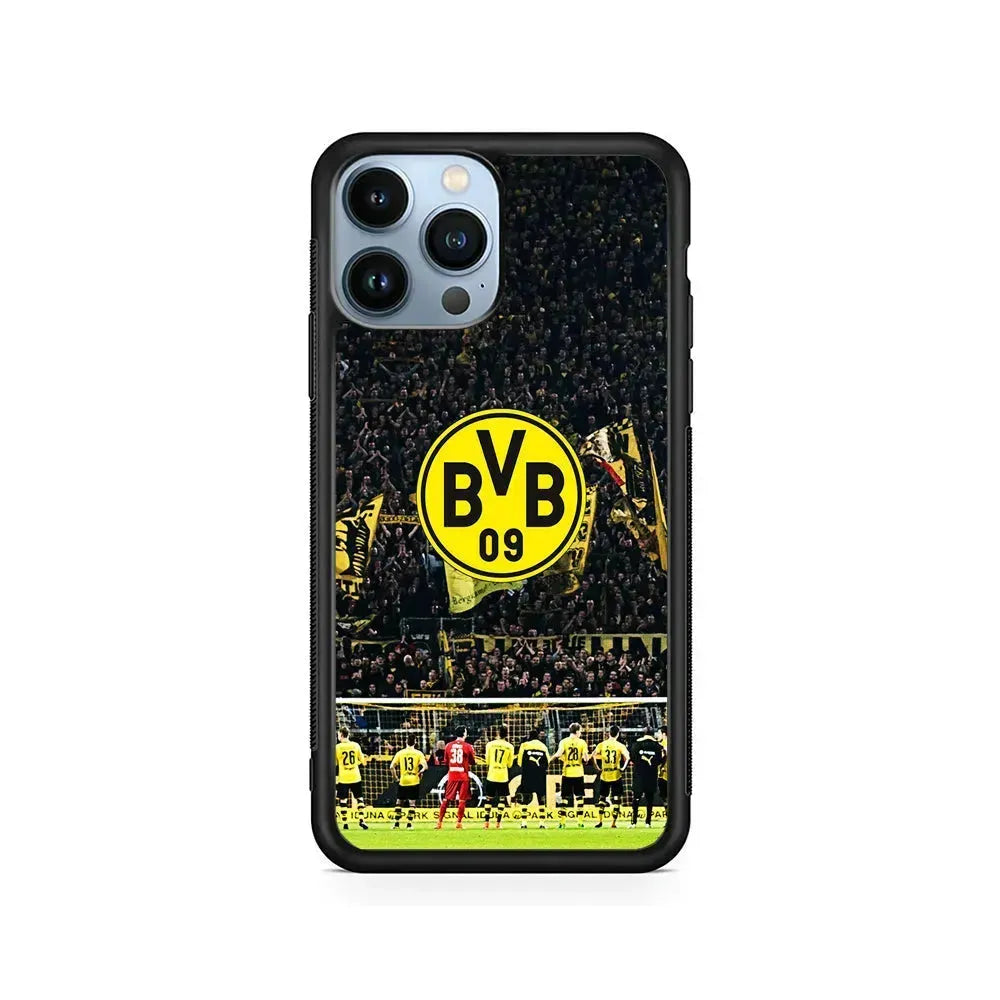 Borussia Dortmund Supporters iPhone 15 Pro Max Case-Rubber / Black (2D Case)-Xtracase