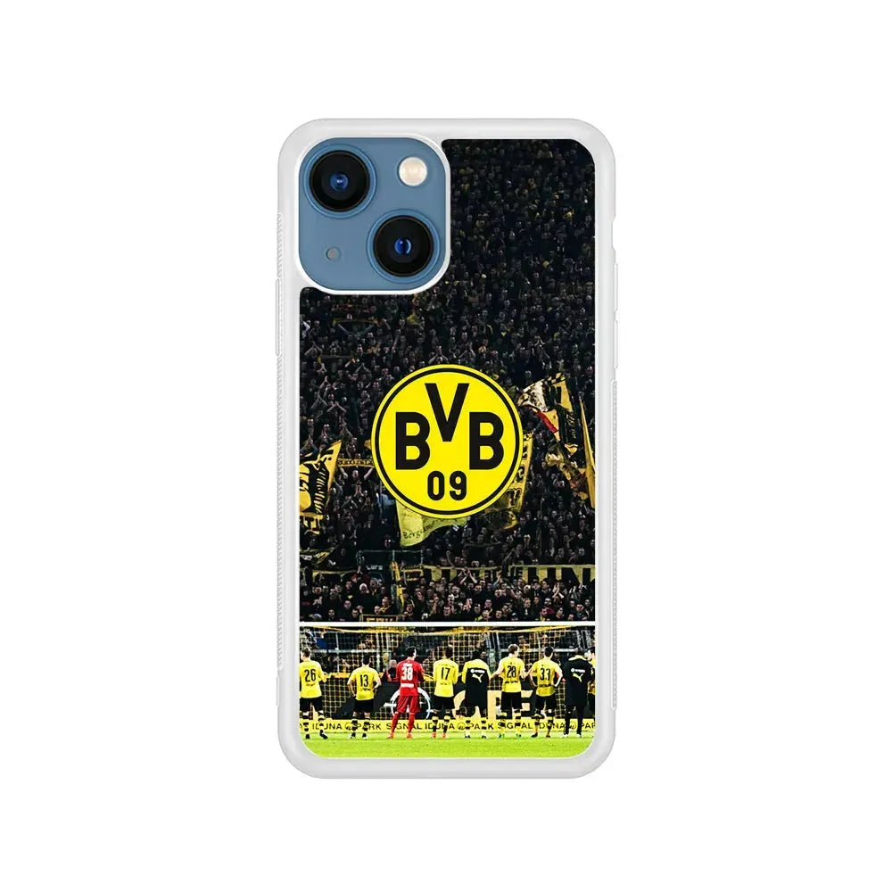 Borussia Dortmund Supporters iPhone 13 Mini Case-Rubber / White (2D Case)-Xtracase