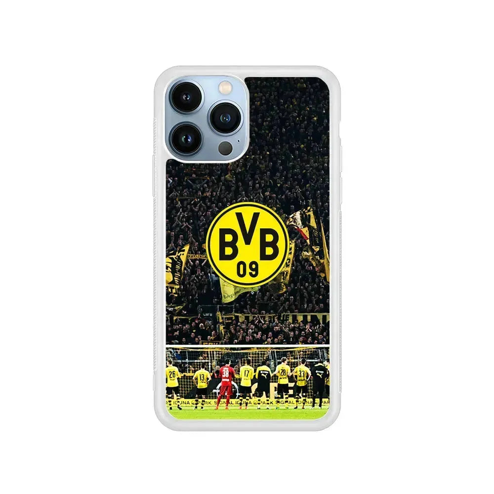 Borussia Dortmund Supporters iPhone 15 Pro Max Case-Rubber / White (2D Case)-Xtracase