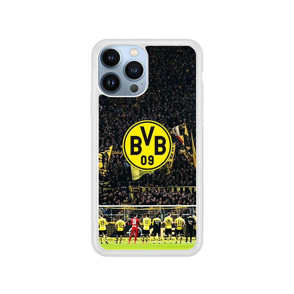 Borussia Dortmund Supporters iPhone 13 Pro Case-Rubber / White (2D Case)-Xtracase