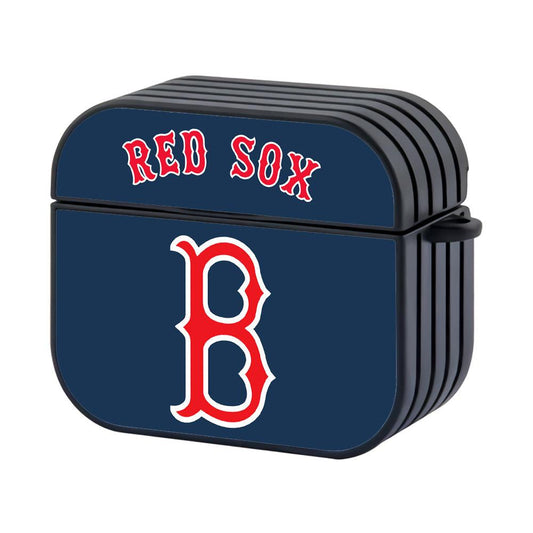 Boston Red Sox MLB Light on Center Hard Plastic Case Cover For Apple Airpods 4-Xtracase