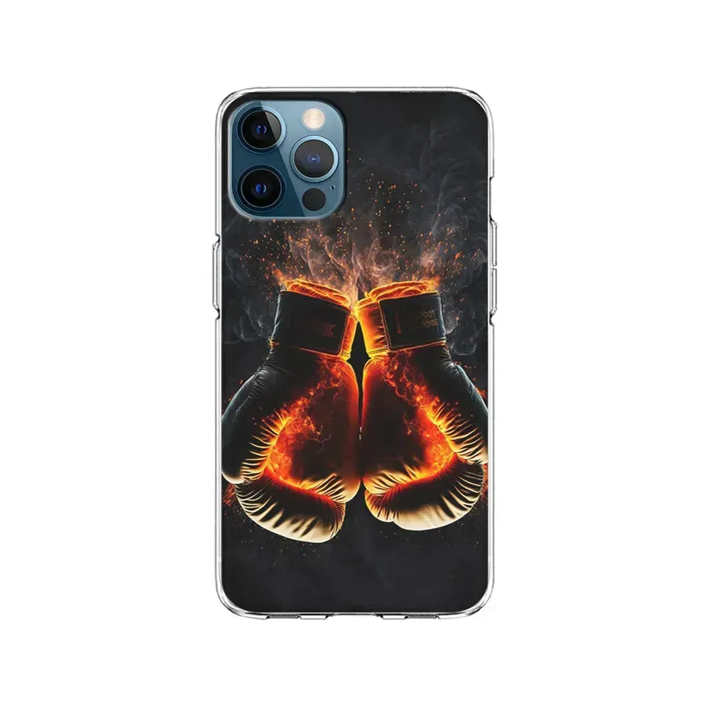 Boxing Gloves In Fire iPhone 15 Pro Max Case-Clear Soft Case-Xtracase