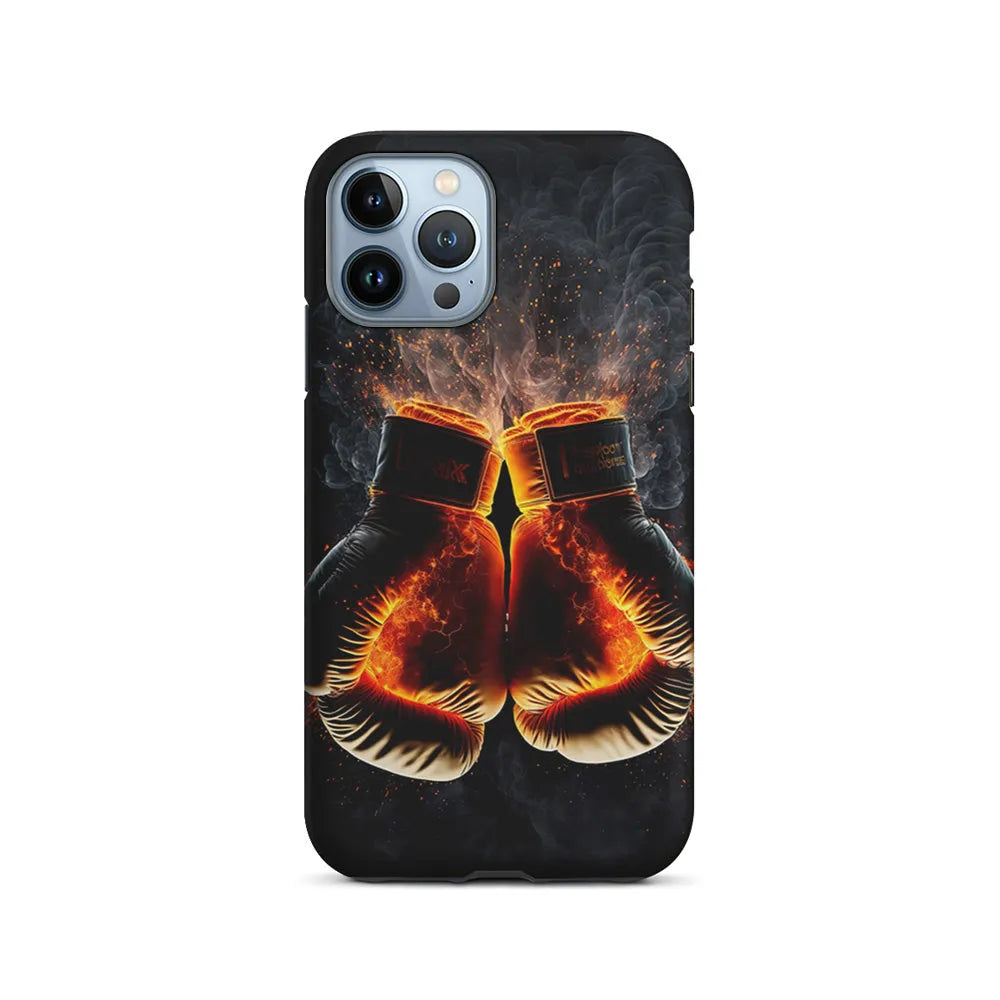 Boxing Gloves In Fire iPhone 13 Pro Case-2 in 1 Tough Case-Xtracase