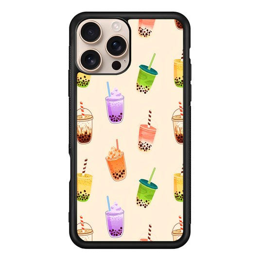 Bubble Tea Cups Colorful iPhone 16 Pro Case - iPhone 16 Pro