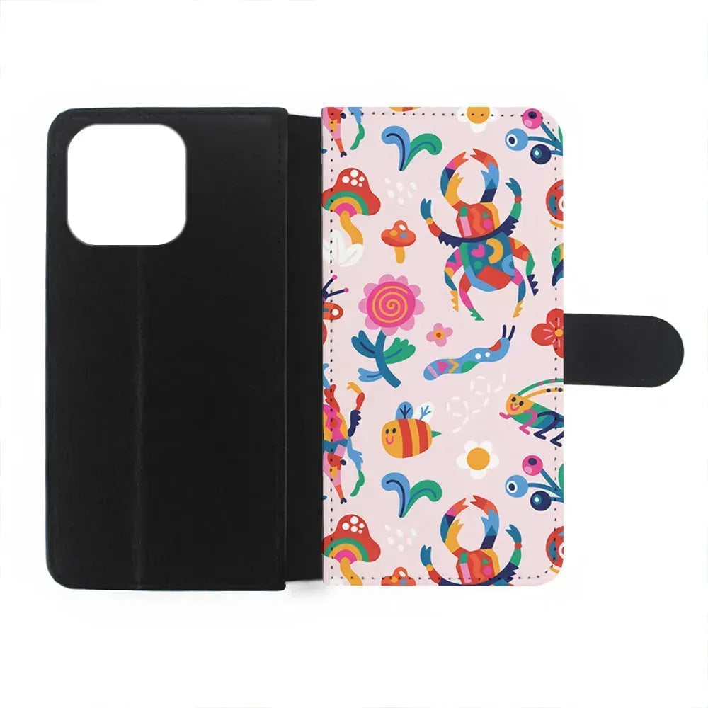 Bug Cartoon Aesthetic iPhone 15 Pro Max Case-Flip Wallet Case-Xtracase