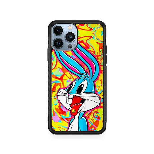 Bugs Bunny Aesthetic iPhone 13 Pro Max Case-Rubber / Black (2D Case)-Xtracase