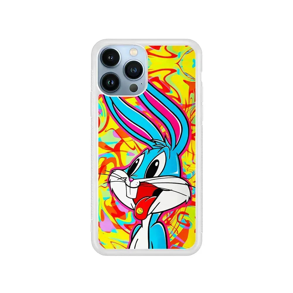 Bugs Bunny Aesthetic iPhone 15 Pro Max Case-Rubber / White (2D Case)-Xtracase