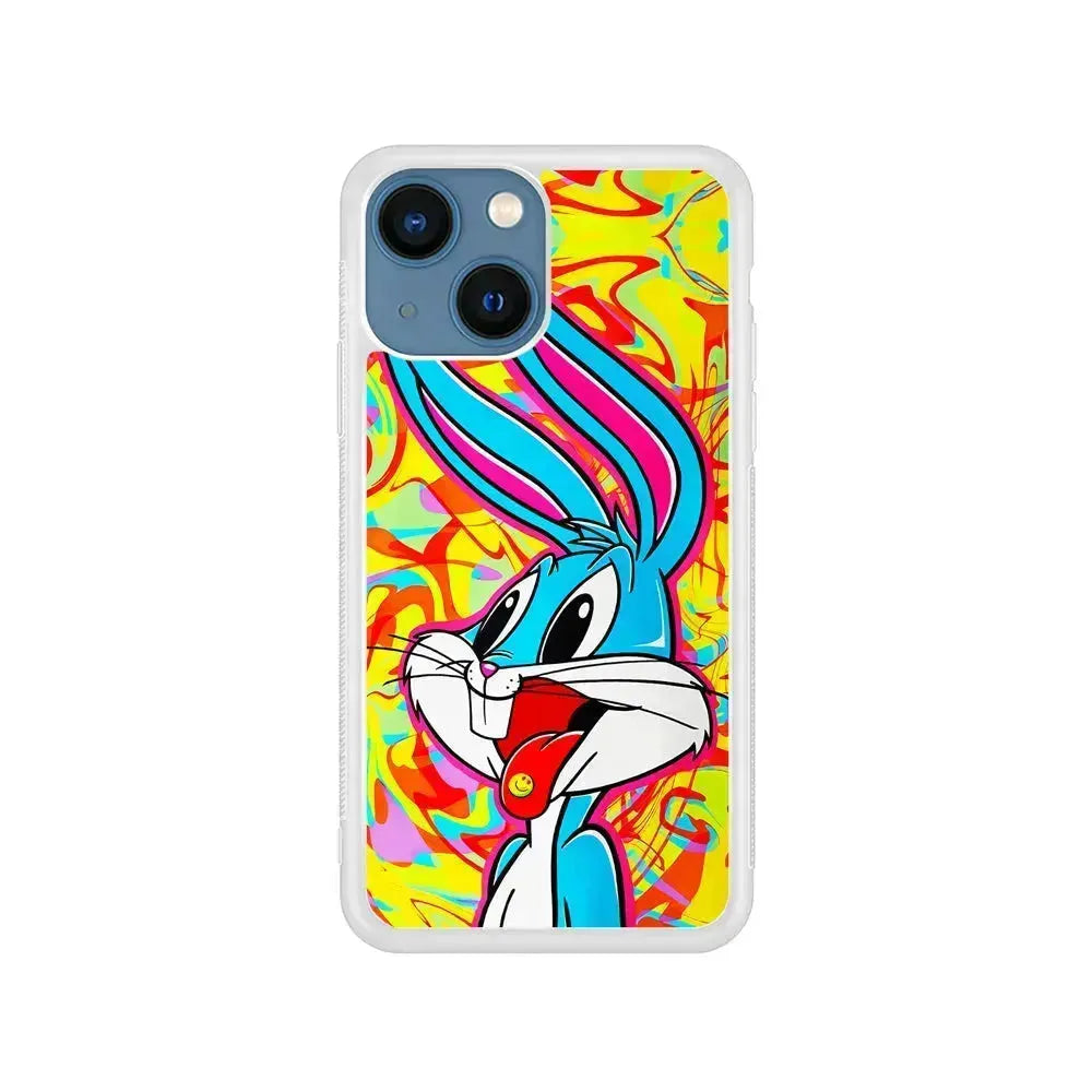 Bugs Bunny Aesthetic iPhone 13 Mini Case-Rubber / White (2D Case)-Xtracase