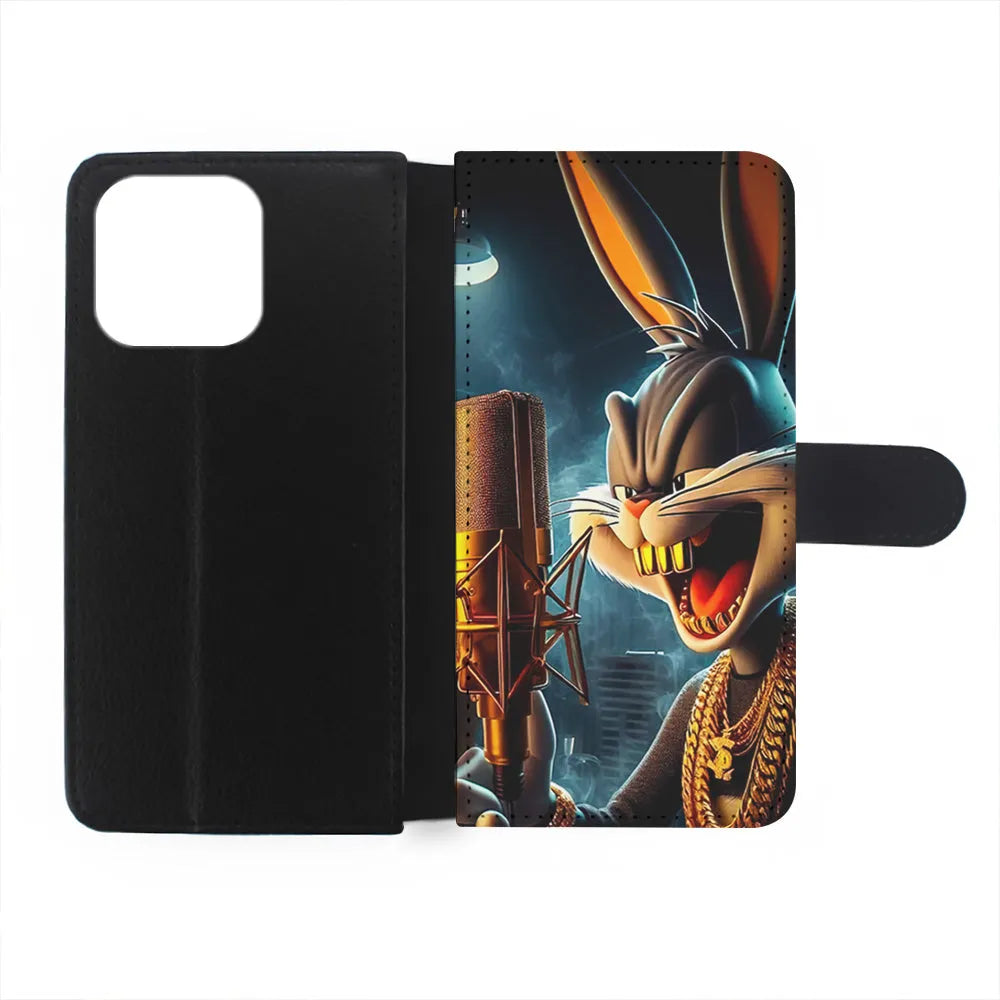 Bugs Bunny The Rapper iPhone 13 Pro Case-Flip Wallet Case-Xtracase