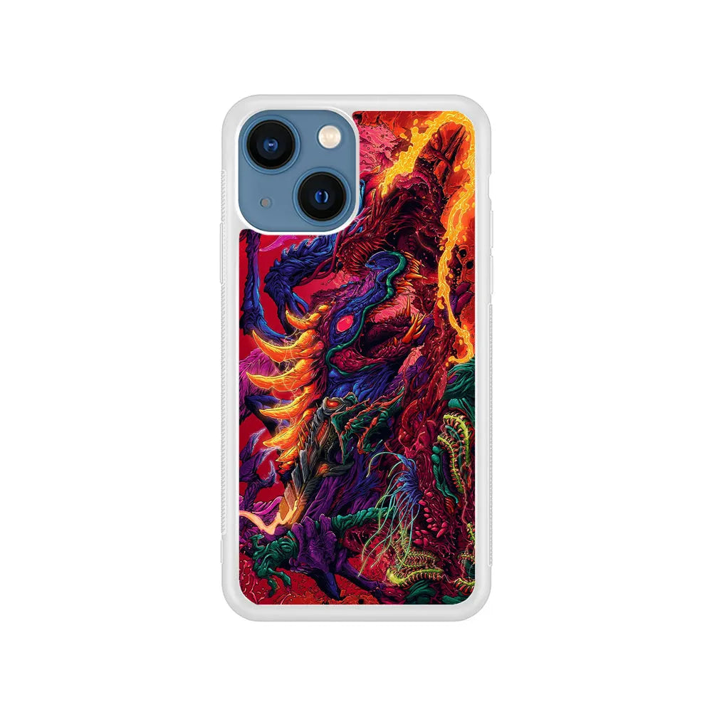 CS GO Hyper Beast Art iPhone 15 Case-Rubber / White (2D Case)-Xtracase
