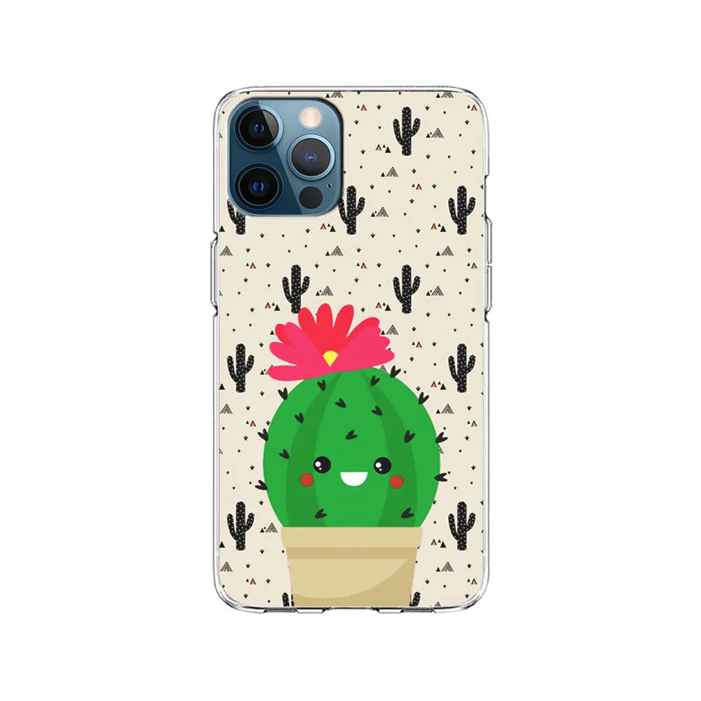 Cactus Tiny Pot iPhone 13 Pro Case-Clear Soft Case-Xtracase