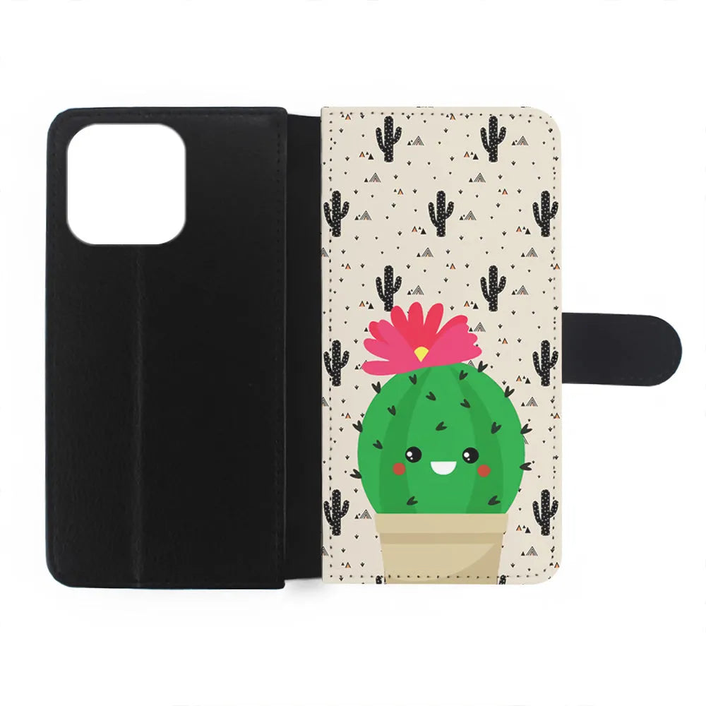 Cactus Tiny Pot iPhone 14 Plus Case-Flip Wallet Case-Xtracase