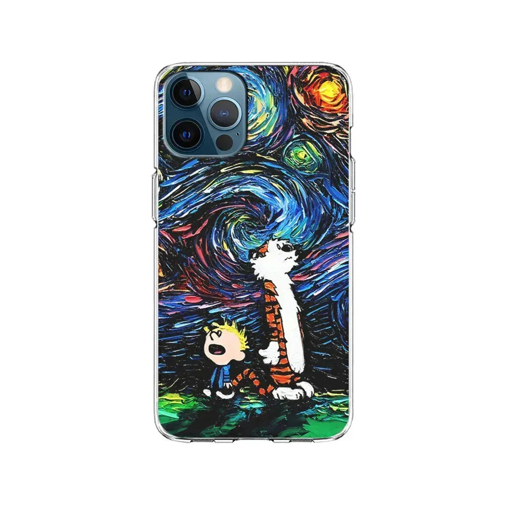 Calvin and Hobbes Starry Night iPhone 15 Pro Max Case-Xtracase