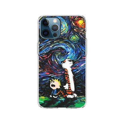 Calvin and Hobbes Starry Night iPhone 15 Pro Max Case-Xtracase