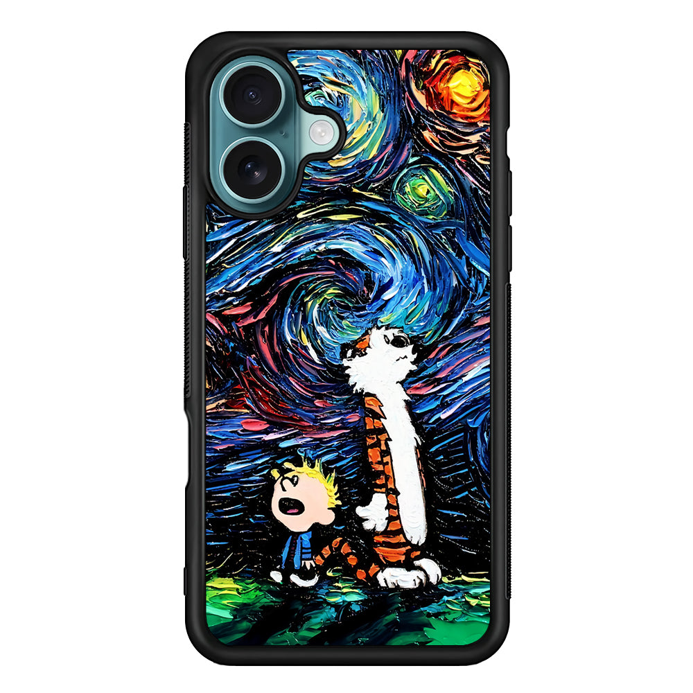Calvin and Hobbes Starry Night iPhone 16 Case - Xtracase