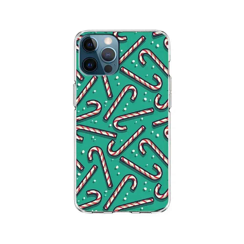 Candy Cane Lollipop iPhone 15 Pro Max Case-Clear Soft Case-Xtracase