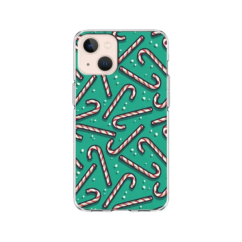 Candy Cane Lollipop iPhone 13 Mini Case-Clear Soft Case-Xtracase