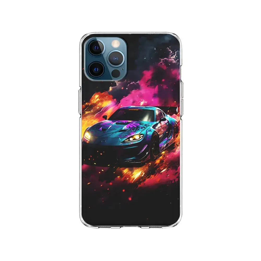 Car City Drift Smoke iPhone 15 Pro Max Case-Clear Soft Case-Xtracase