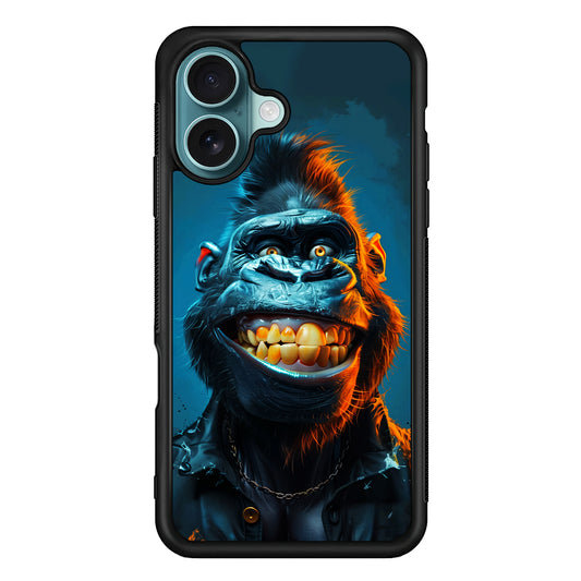 Cartoon Gorilla Smiles Wide iPhone 16 Case - Xtracase