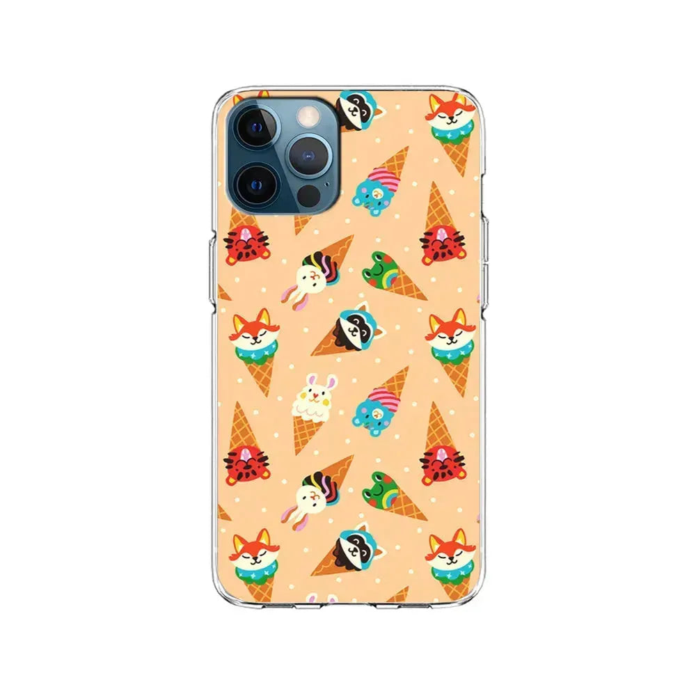 Cartoon Ice Cream Cones iPhone 15 Pro Max Case-Clear Soft Case-Xtracase