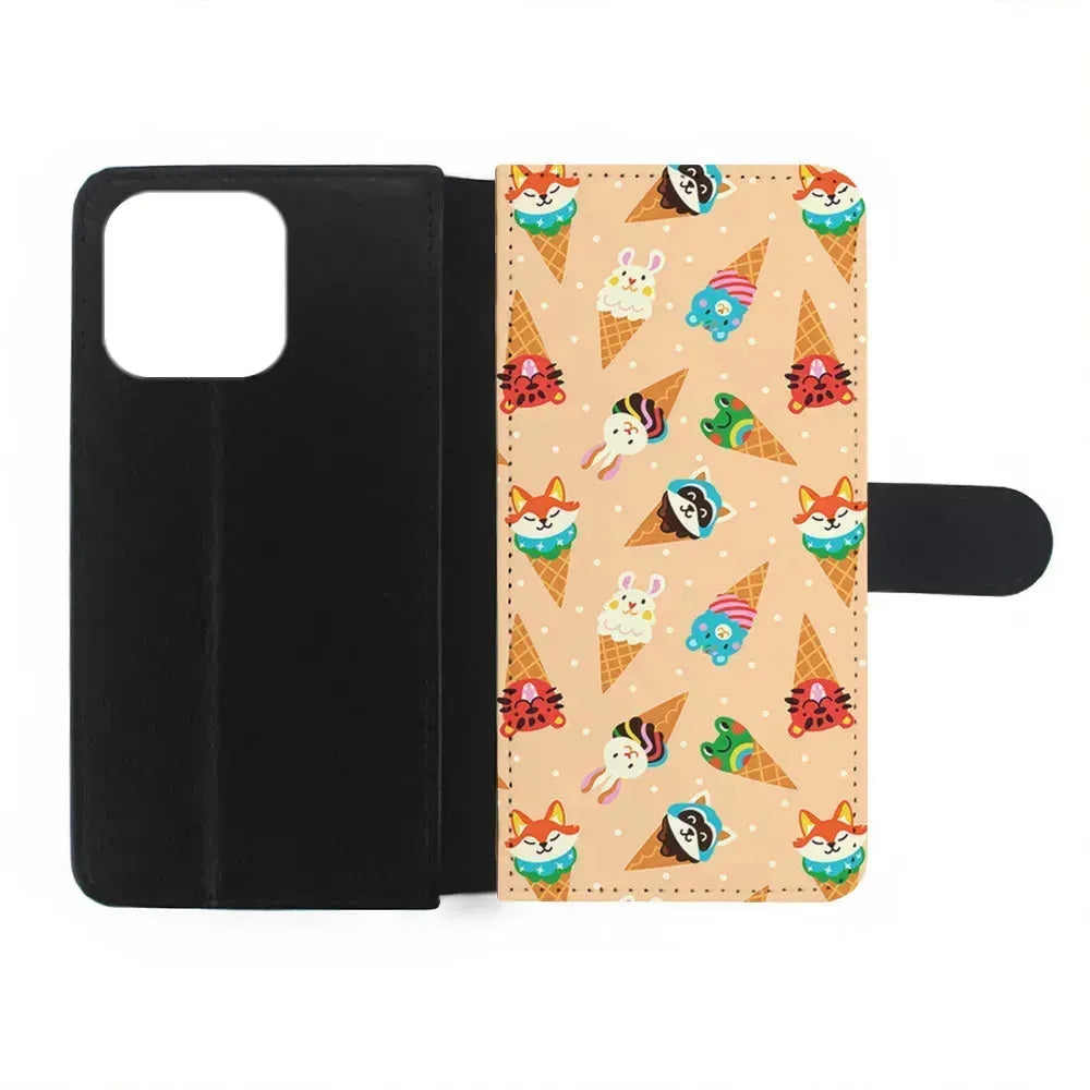 Cartoon Ice Cream Cones iPhone 15 Pro Max Case-Flip Wallet Case-Xtracase