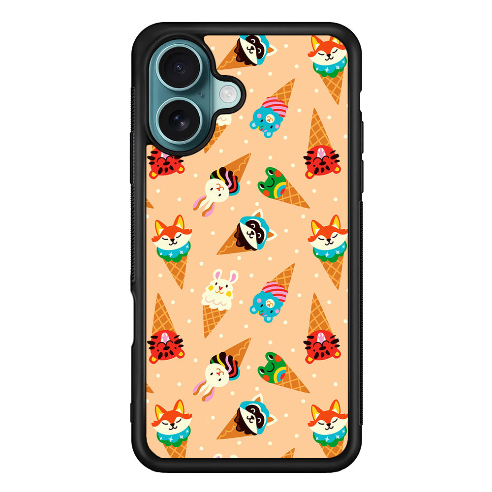 Cartoon Ice Cream Cones iPhone 16 Plus Case - Xtracase