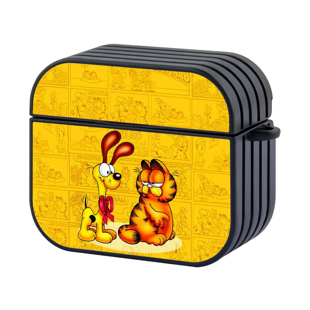 Cartoons Cat Garfield Comic Hard Plastic Case Cover For Apple Airpods 4-Xtracase