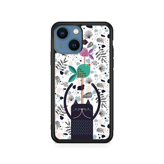 Cat Fish Aesthetic iPhone 15 Plus Case-Rubber / Black (2D Case)-Xtracase